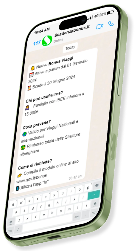 WhatsApp con Scadenzabonus